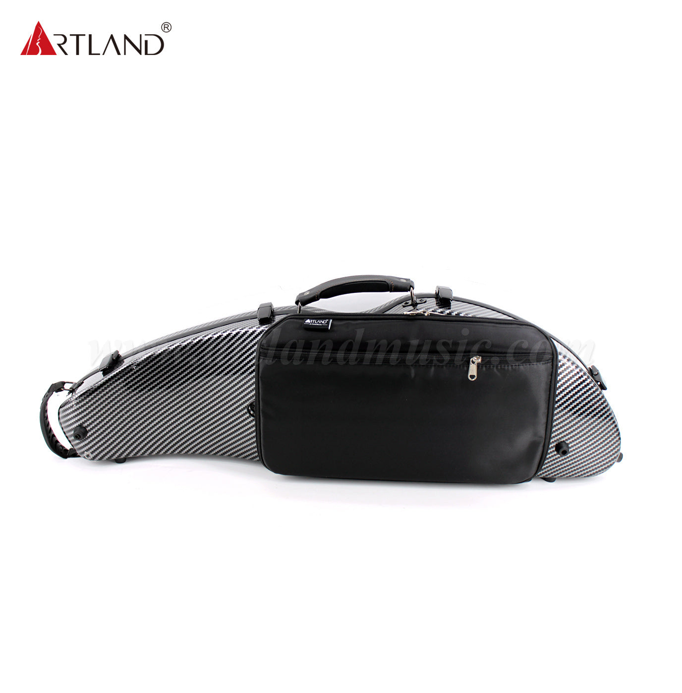 Half Moon shape carbon composite violin case -carbon looking